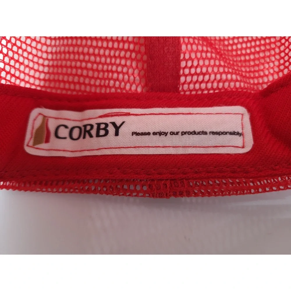 JP Wisers‎ Washington Apple Canadian Whiskey Mesh Trucker Snapback Hat Cap Red